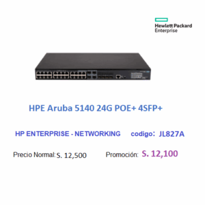 HPE Aruba 5140 24G POE+ 4SFP+ – JL827A