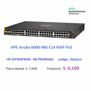 HPE ARUBA 6000 48G CL4 4SFP PoE 370W– R8N85A
