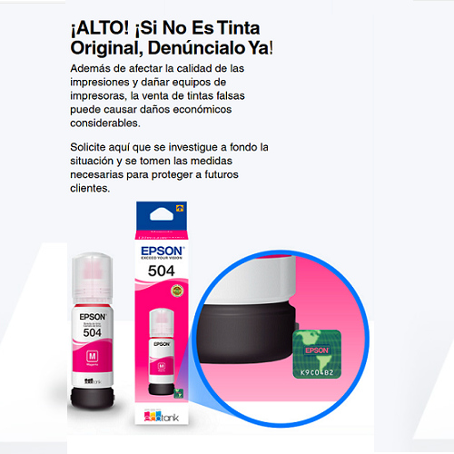 Botella de tinta EPSON T544120, color Negro - Imagen 2